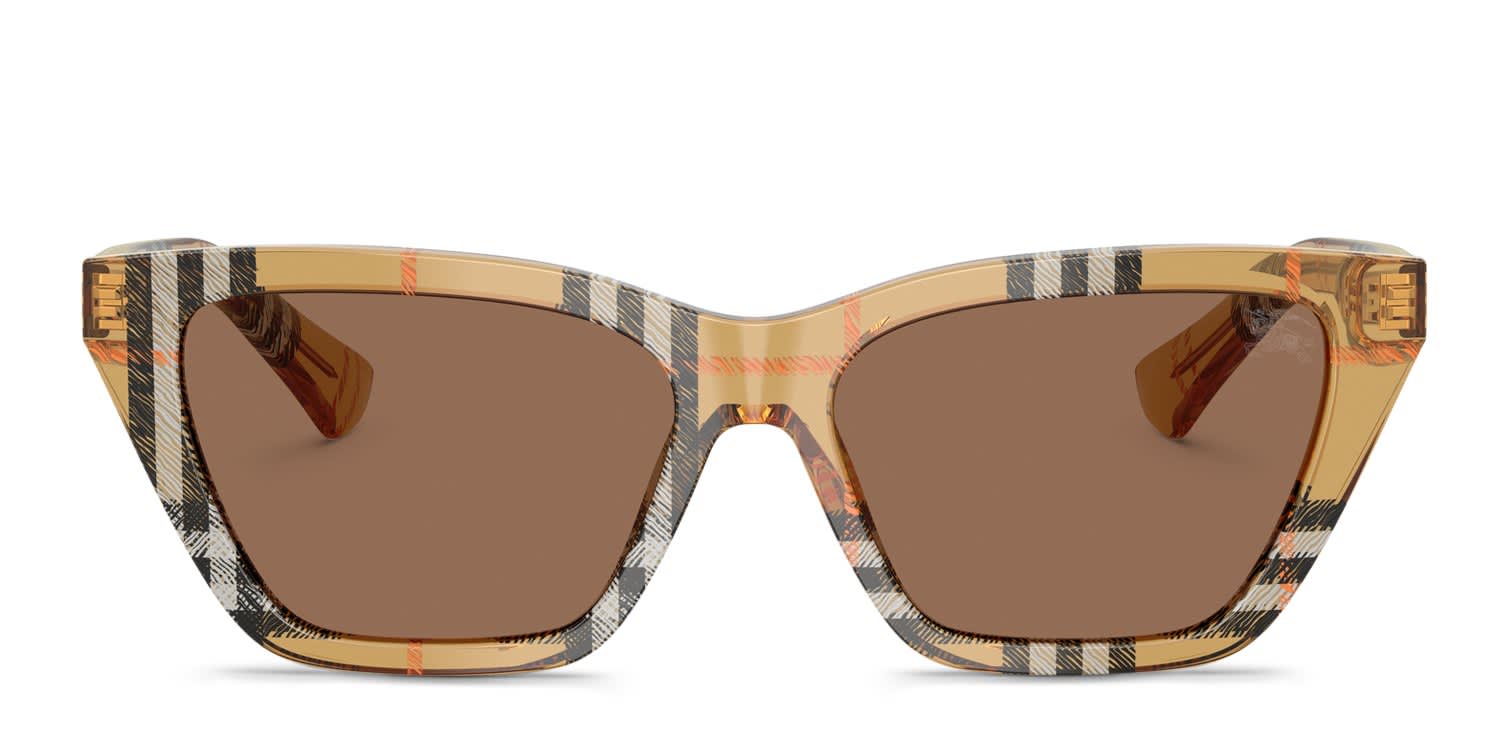 Burberry BE4468 Multicolor, Brown glasses - Multicolor / Brown - Frontal View
