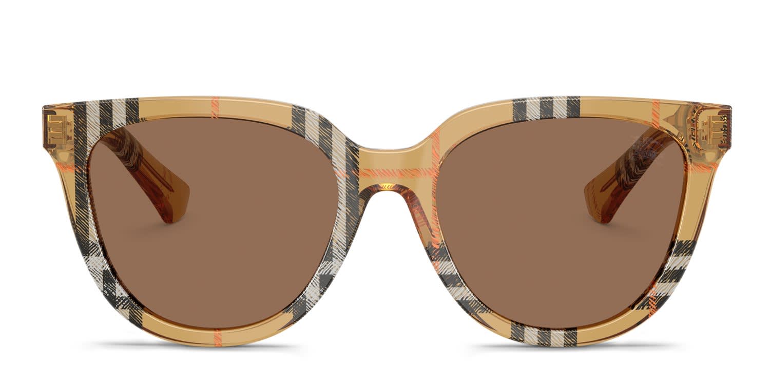 Armani Exchange Brown Translucent Sunglasses Armani Exchange Armani Exchange Sunglasses in Brown/Tan  main image 3
