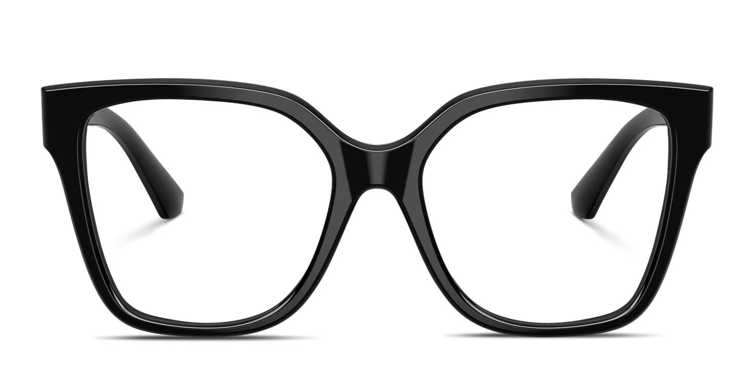 ‼️値下げ✨BURBERRY 黒 38（M） Burberry BE2363 Sylvie Shiny Black Eyeglasses | Includes FREE Rx