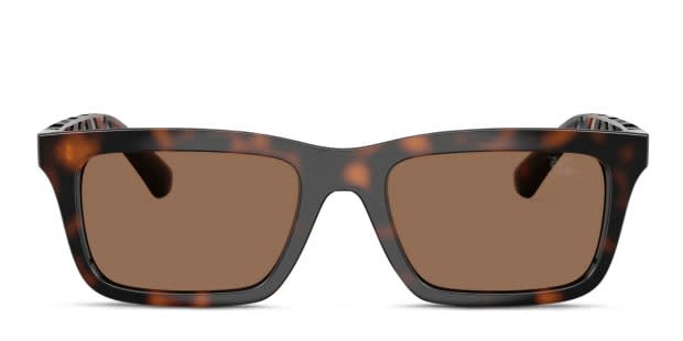 Burberry BE4475U tortoise frame with dark brown lenses. Lenses