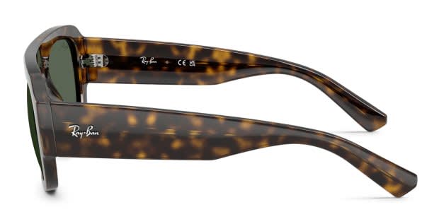 Ray-Ban RB2218 tortoise frame with green lenses. Lenses provide