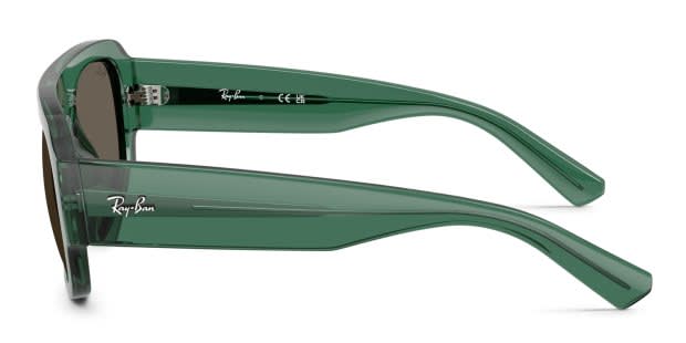 Ray-Ban RB2218 clear , green frame with brown lenses. Lenses  display picture 1
