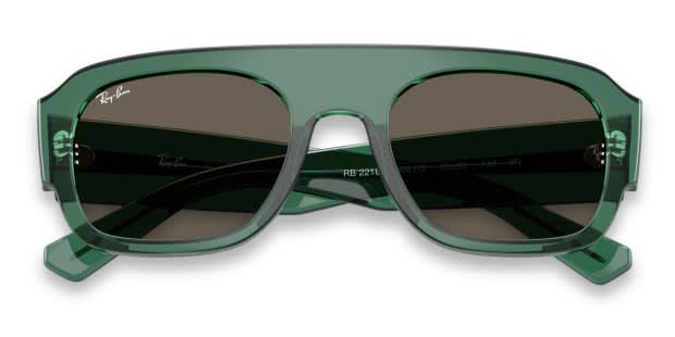 Ray-Ban RB2218 clear , green frame with brown lenses. Lenses