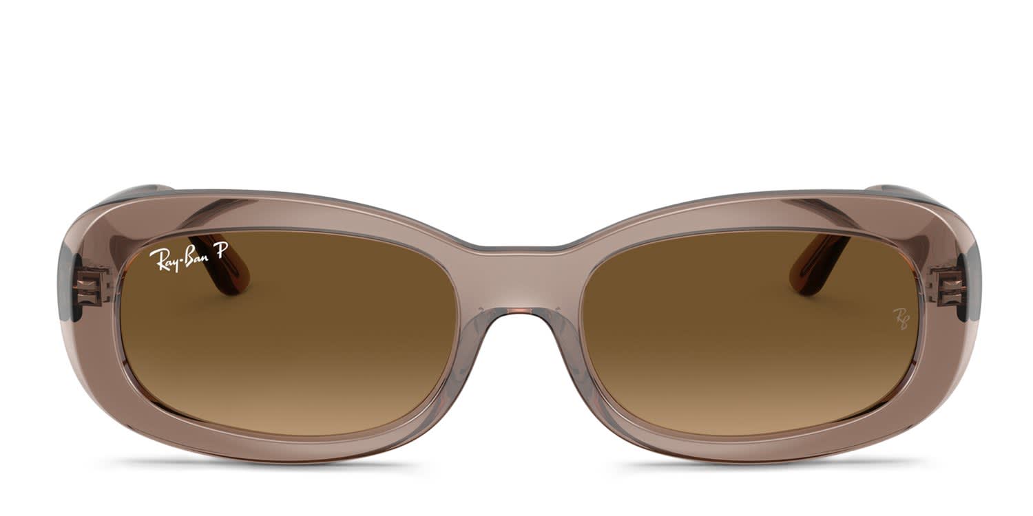Ray-Ban RB2221 Clear, Beige, Brown glasses - Clear / Beige / Brown - Frontal View