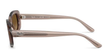 Ray-Ban RB2221 Clear, Beige, Brown glasses - Clear / Beige / Brown - Side View