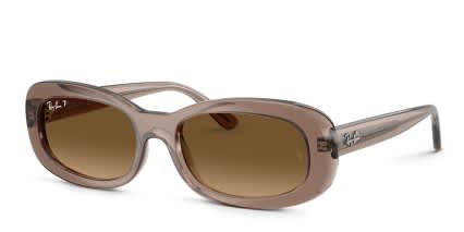Ray-Ban RB2221 Clear, Beige, Brown glasses - Clear / Beige / Brown - Angle View