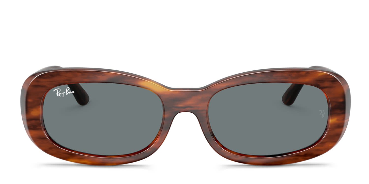 Ray-Ban RB2221 multicolor , tortoise frame with blue lenses