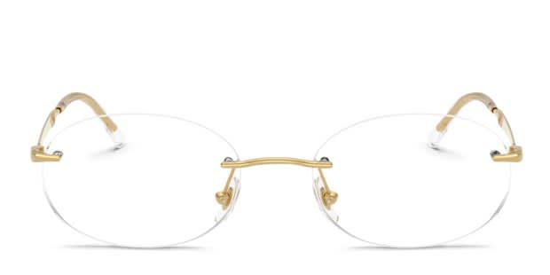 Ray-Ban RX3767V gold frame display picture 1
