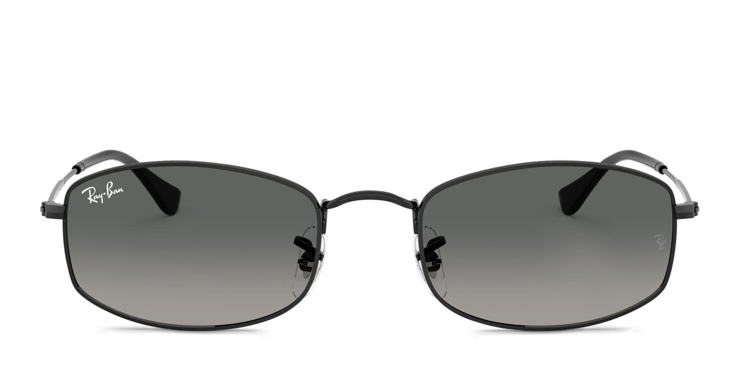 Ray-Ban Black Frame Sunglasses with Gradient Gray Lenses Ray-Ban RB3025 Aviator Gradient Sunglasses | LensCrafters main image 4