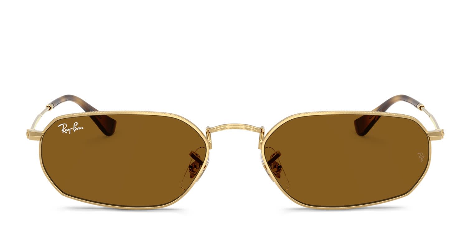 Ray-Ban RB3947 Gold, Brown glasses - Gold / Brown - Frontal View
