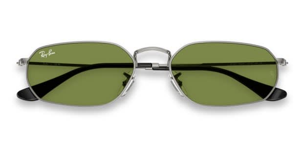 Ray-Ban RB3947 gunmetal frame with green lenses. Lenses  display picture 1
