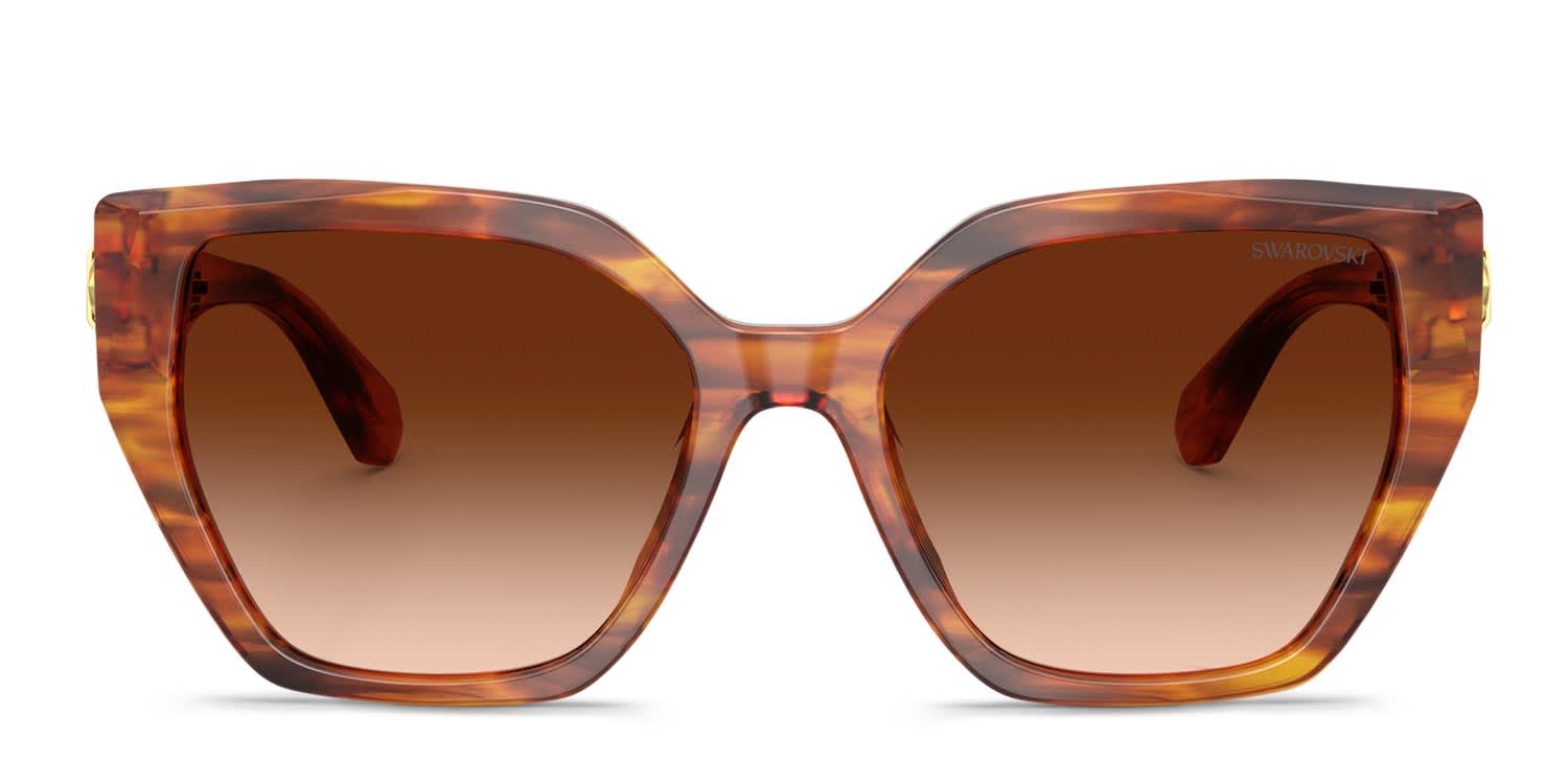 Swarovski SK6044U Multicolor, Brown glasses - Multicolor / Brown - Frontal View