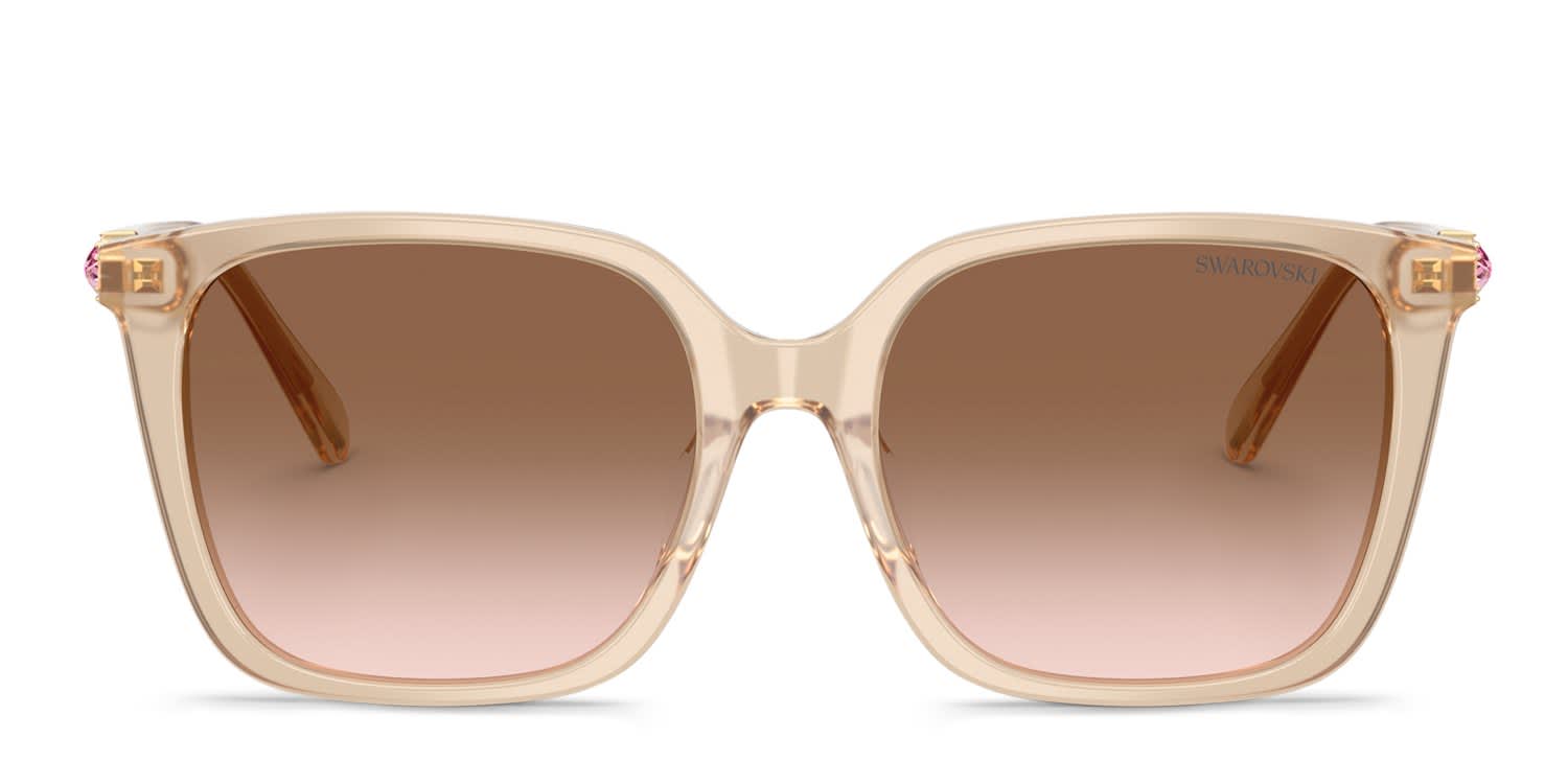 Swarovski SK6053D White, Beige, Brown glasses - White / Beige / Brown - Frontal View
