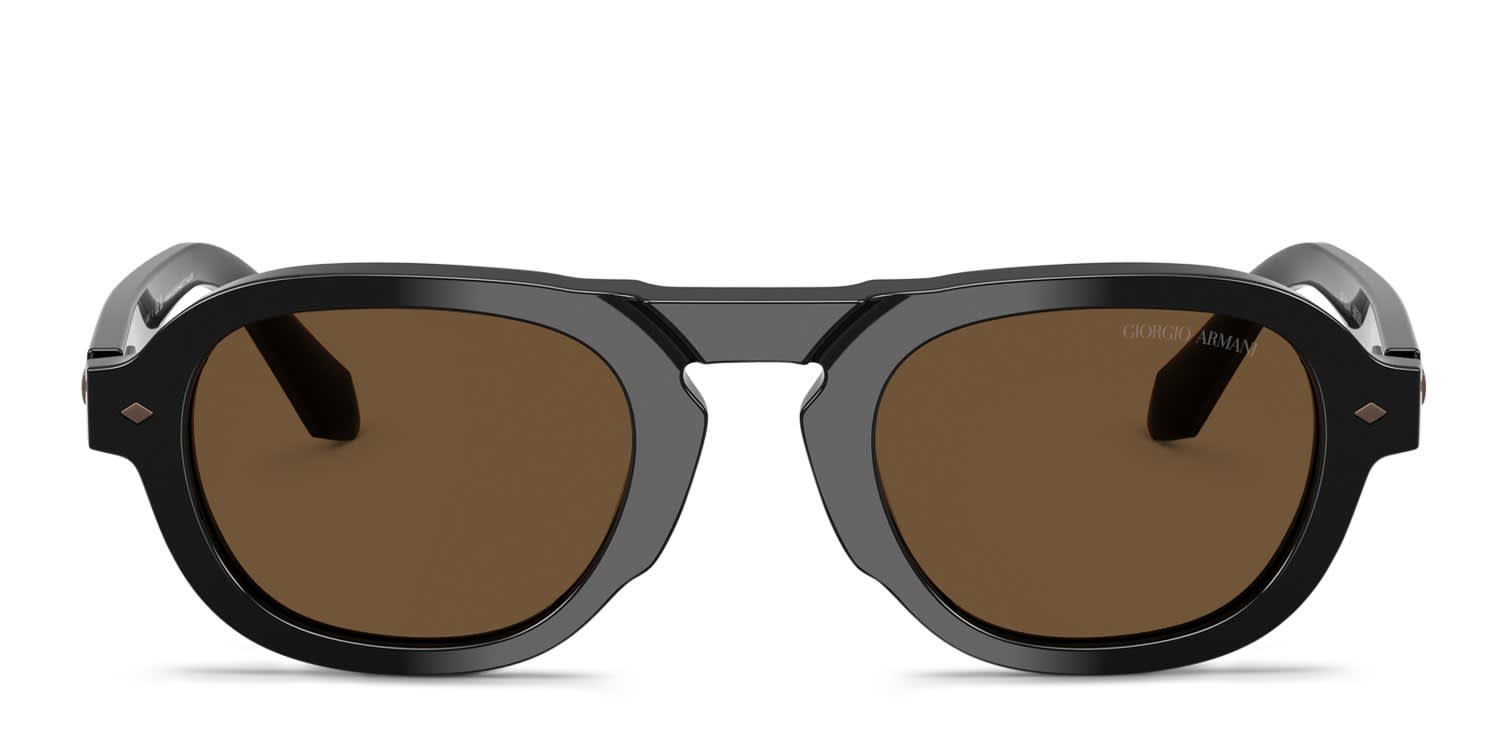 Giorgio Armani AR8244 Black, Brown glasses - Black / Brown - Frontal View