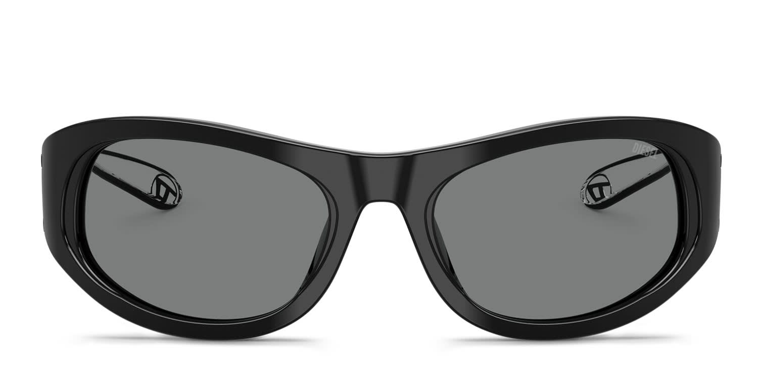 Diesel DL2007U Black, Gray glasses - Black / Gray - Frontal View