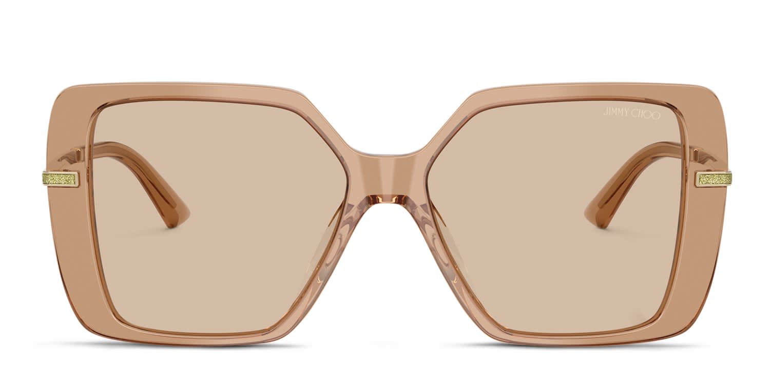 Jimmy Choo JC5048JU Clear, Beige, Brown glasses - Clear / Beige / Brown - Frontal View