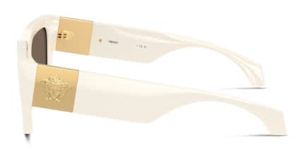Versace VE4497U White, Brown glasses - White / Brown - Side View