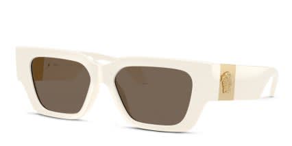 Versace VE4497U White, Brown glasses - White / Brown - Angle View