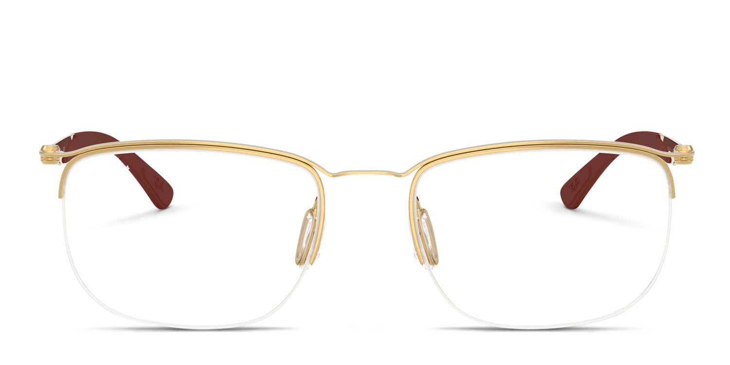 Ray-Ban RX7552 Gold glasses - Gold - Frontal View