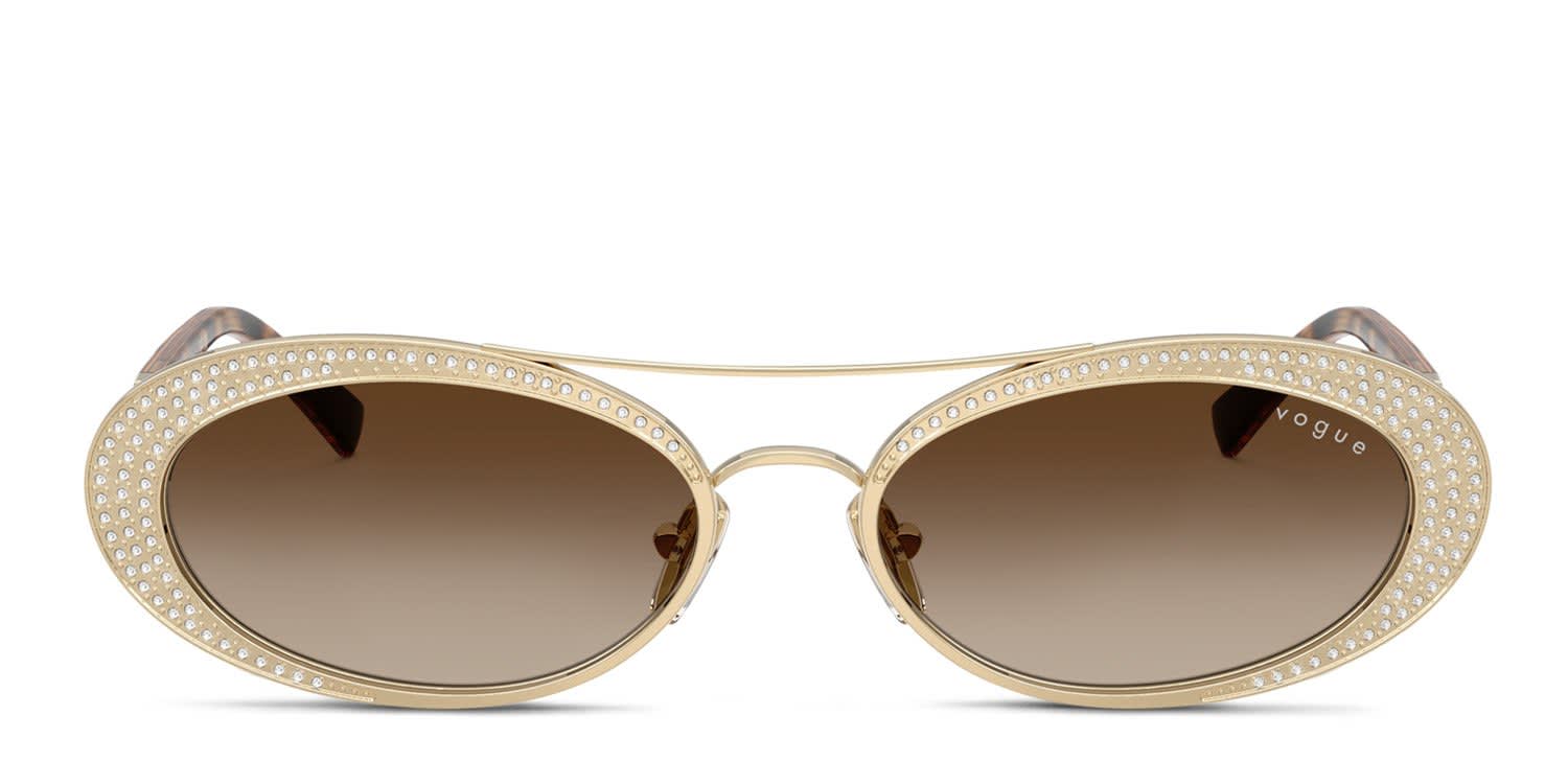 Vogue VO4348SB Gold, Brown glasses - Gold / Brown - Frontal View