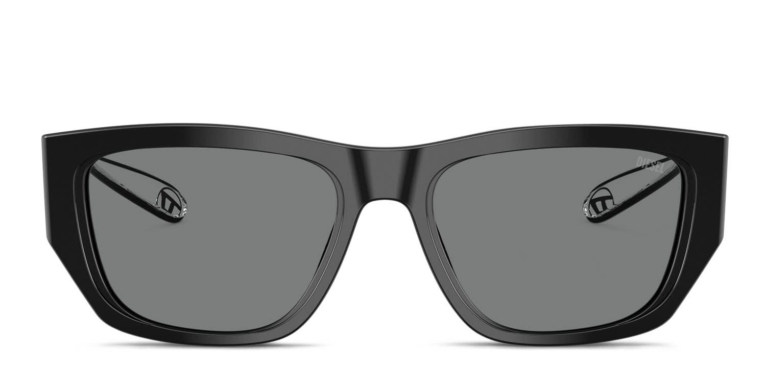 Diesel DL2006 Black, Gray glasses - Black / Gray - Frontal View