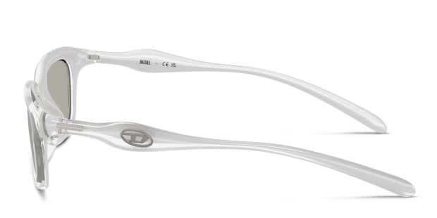Diesel DL3013U clear frame with light grey mirrored silver lenses