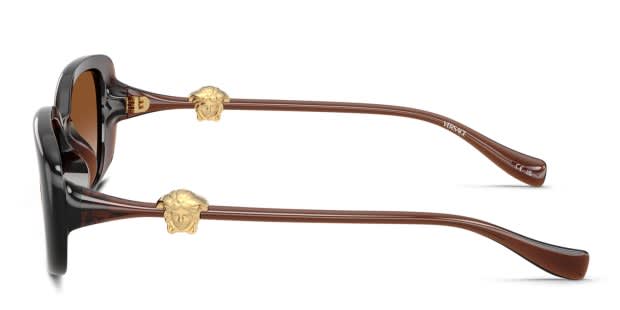 Versace VE4504D clear , brown frame with brown gradient lenses