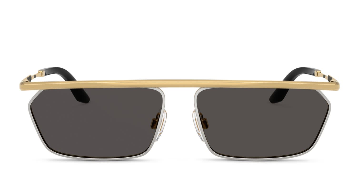 Dolce & Gabbana DG2327 Gold, Silver, Gray glasses - Gold / Silver / Gray - Frontal View