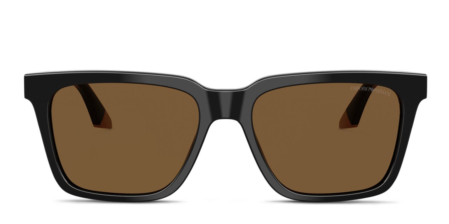 Emporio Armani EA4260 Black, Beige, Brown glasses - Black / Beige / Brown - Frontal View