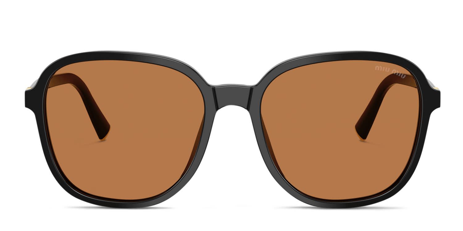 Miu Miu MUB01S Black, Brown glasses - Black / Brown - Frontal View
