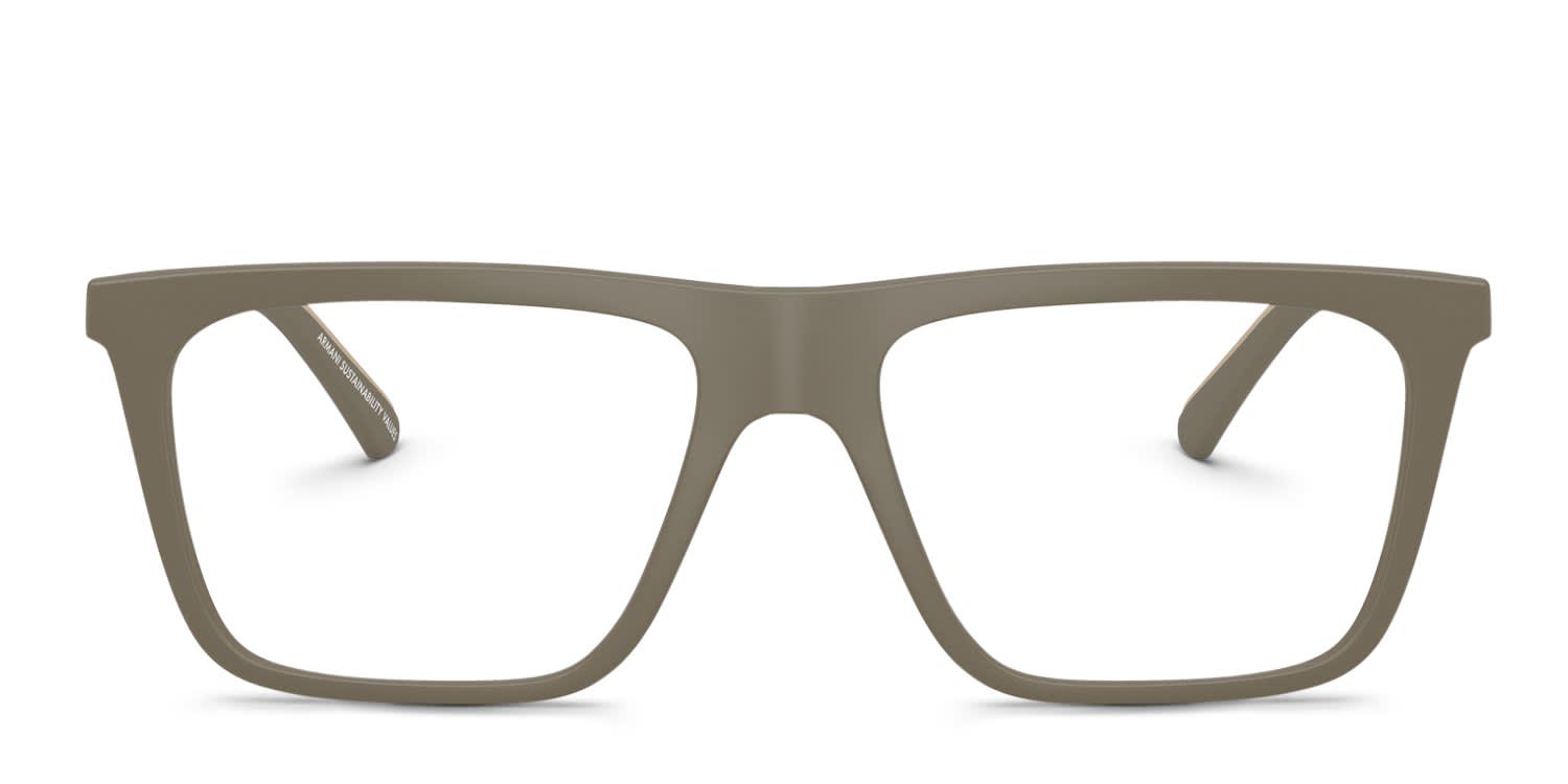 Emporio Armani EA4258 w/Clip-On Beige glasses - Beige - Frontal View