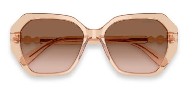 Swarovski SK6017 clear , beige frame with gradient brown lenses
