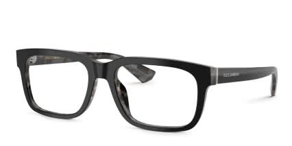Dolce & Gabbana DG3432 Black, Gray, Tortoise glasses - Black / Gray / Tortoise - Angle View