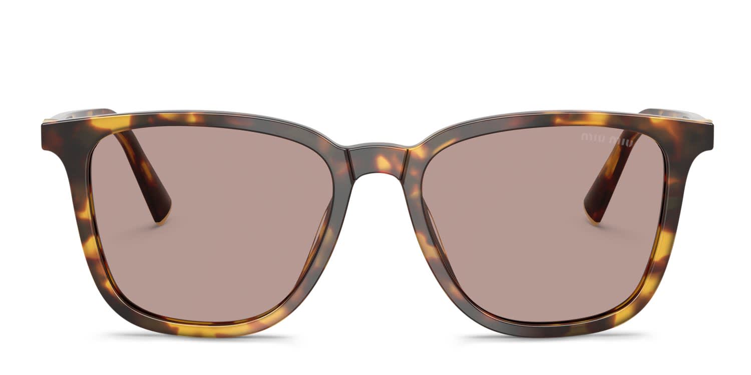 Miu Miu MUB03S Bronze, Tortoise, Purple, Brown glasses - Bronze / Tortoise / Purple / Brown - Frontal View