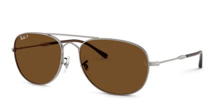 Ray-Ban RB3735 Bain Bridge Gunmetal, Brown glasses - Gunmetal / Brown - Angle View