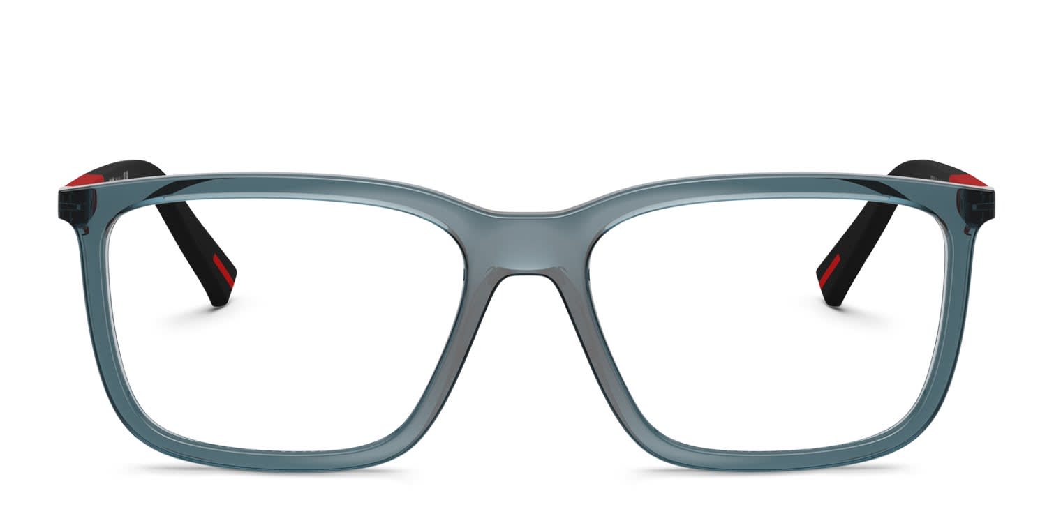 Prada Linea Rossa PS01SV Blue, Clear glasses - Blue / Clear - Frontal View