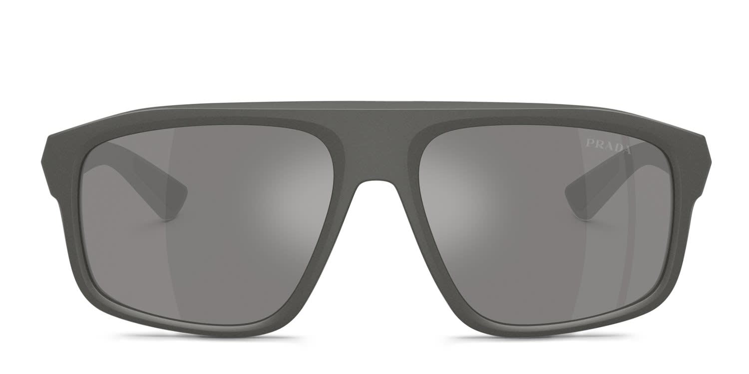 Prada Linea Rossa PSB02S Gray, Silver glasses - Gray / Silver - Frontal View