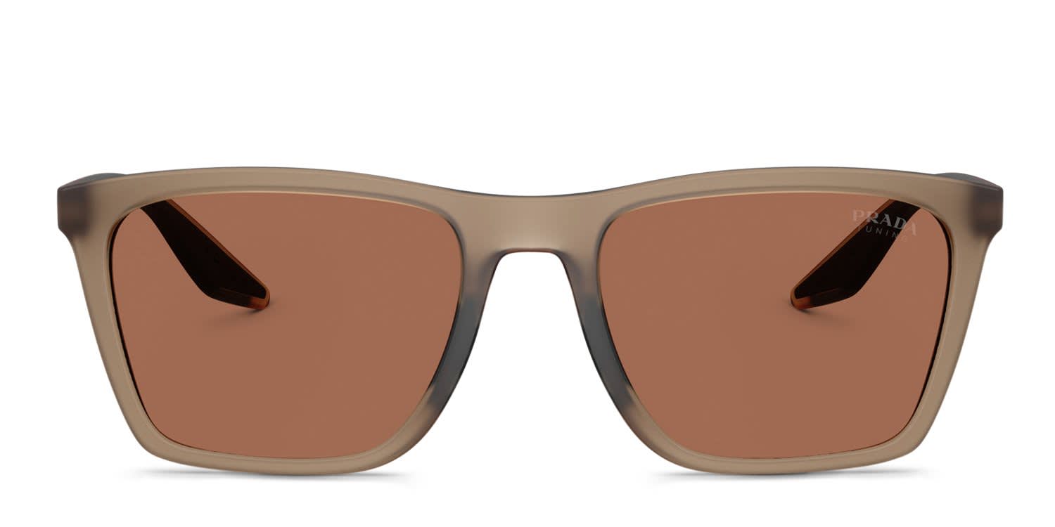 Prada Linea Rossa PSB08S Brown glasses - Brown - Frontal View
