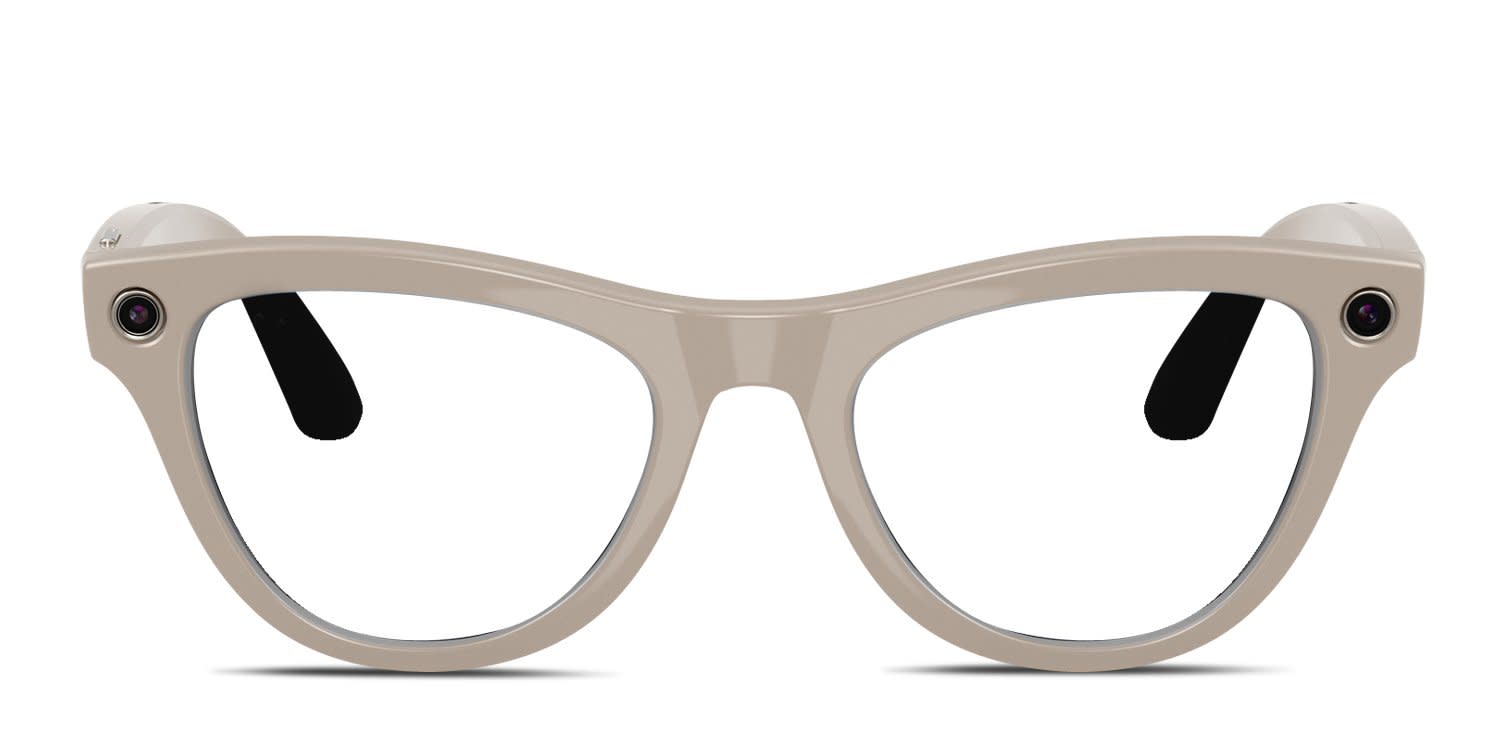 Ray-Ban Meta AI Glasses RW4014 (Gen 2.0) Skyler Transitions Beige glasses - Beige - Frontal View