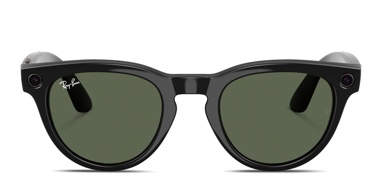 Ray-Ban Meta AI Glasses RW4013 (Gen 2.0) Headliner Black glasses - Black - Frontal View