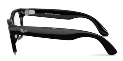 Ray-Ban Meta AI Glasses Wayfarer RW4012 Transitions Shiny Black glasses - Shiny Black - Side View