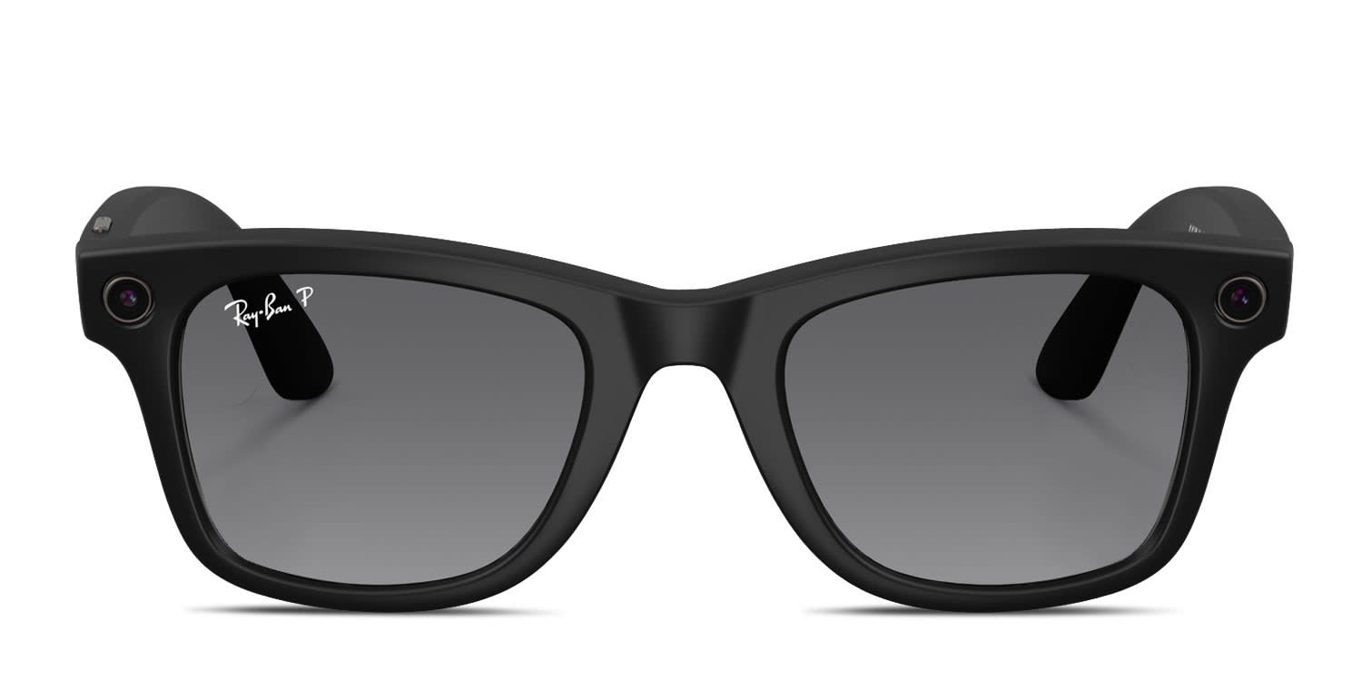 Ray-Ban Meta AI Glasses RW4012 (Gen 2.0) Wayfarer Matte Black, Gray glasses - Matte Black / Gray - Frontal View
