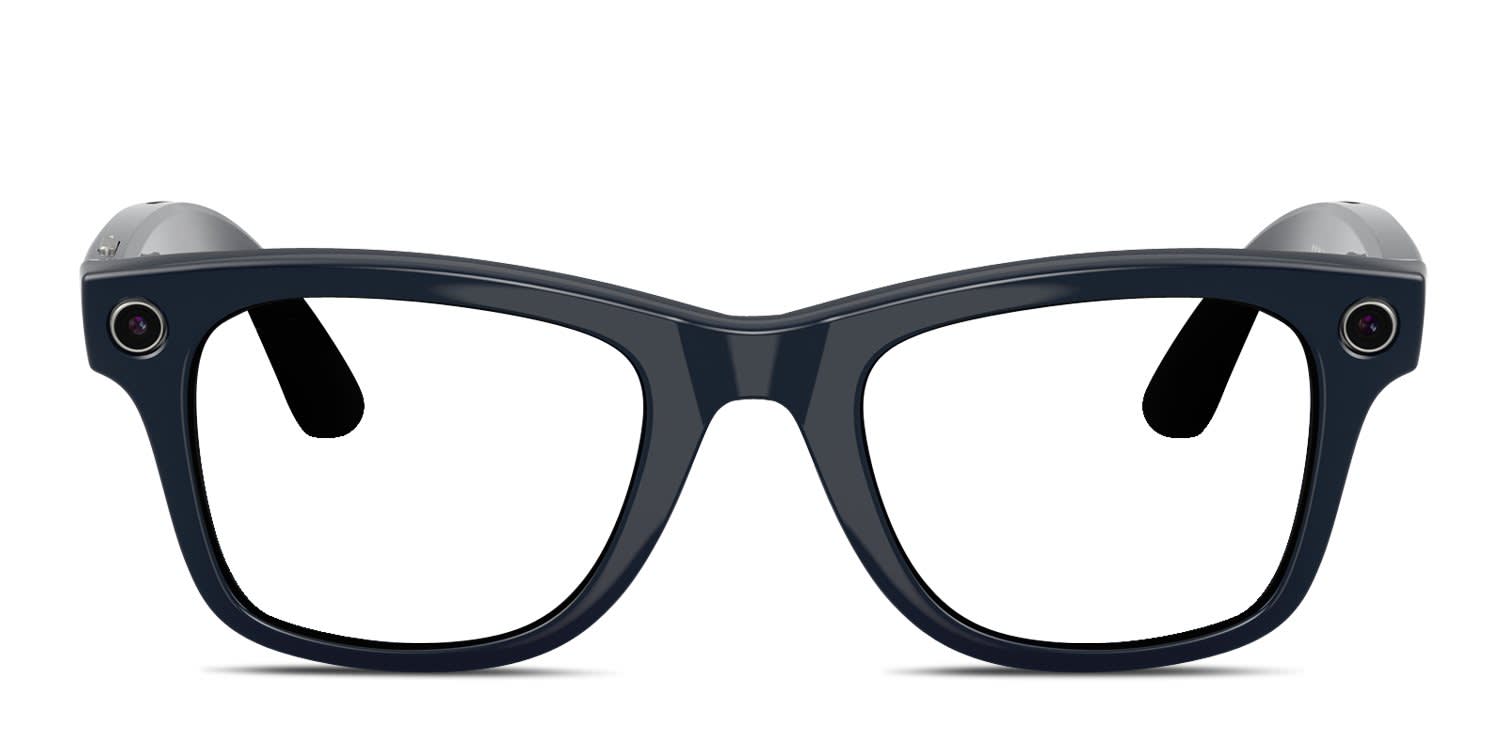 Ray-Ban Meta AI Glasses RW4012 (Gen 2.0) Wayfarer Transitions Blue glasses - Blue - Frontal View