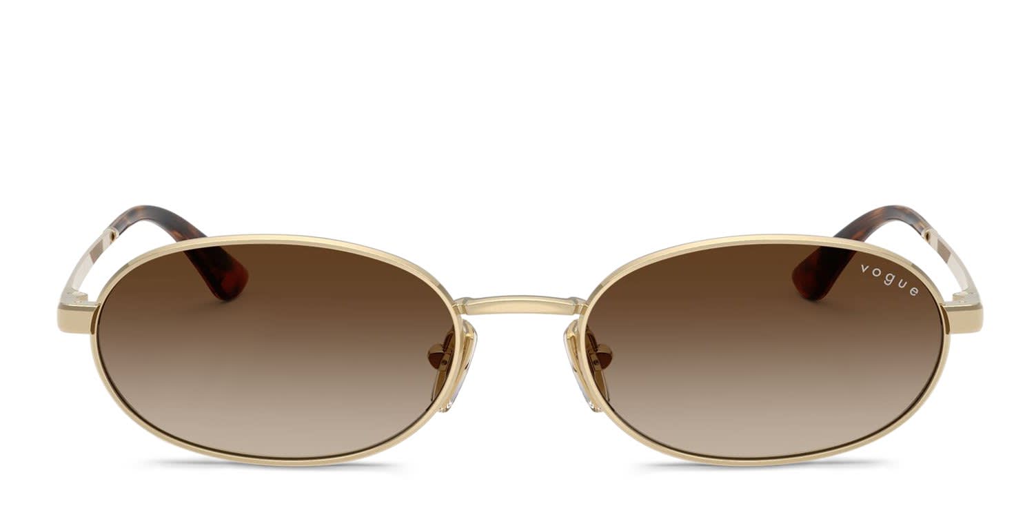 Vogue VO4353S Gold, Brown glasses - Gold / Brown - Frontal View