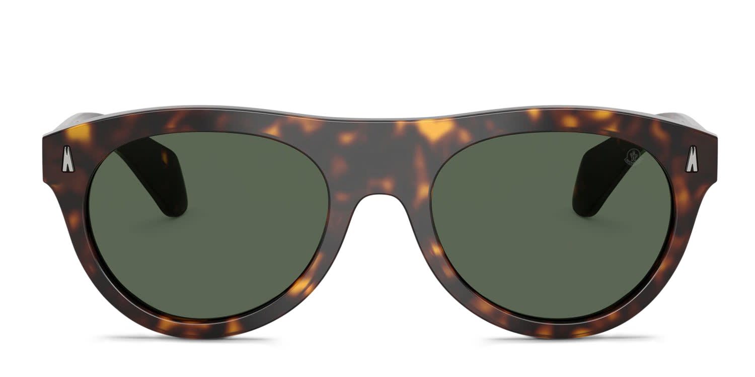 Moncler ME6022U Splash Tortoise, Green glasses - Tortoise / Green - Frontal View