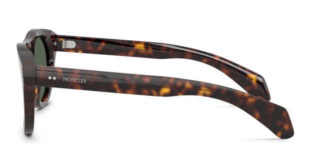 Moncler ME6022U Splash tortoise frame with solid dark green lenses