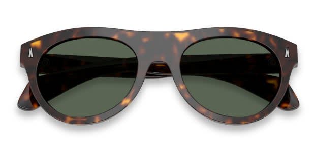 Moncler ME6022U Splash tortoise frame with solid dark green lenses