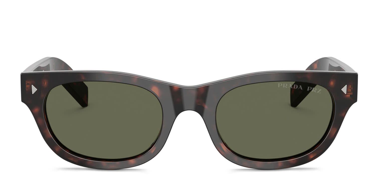 Prada PRC09S Tortoise, Green glasses - Tortoise / Green - Frontal View