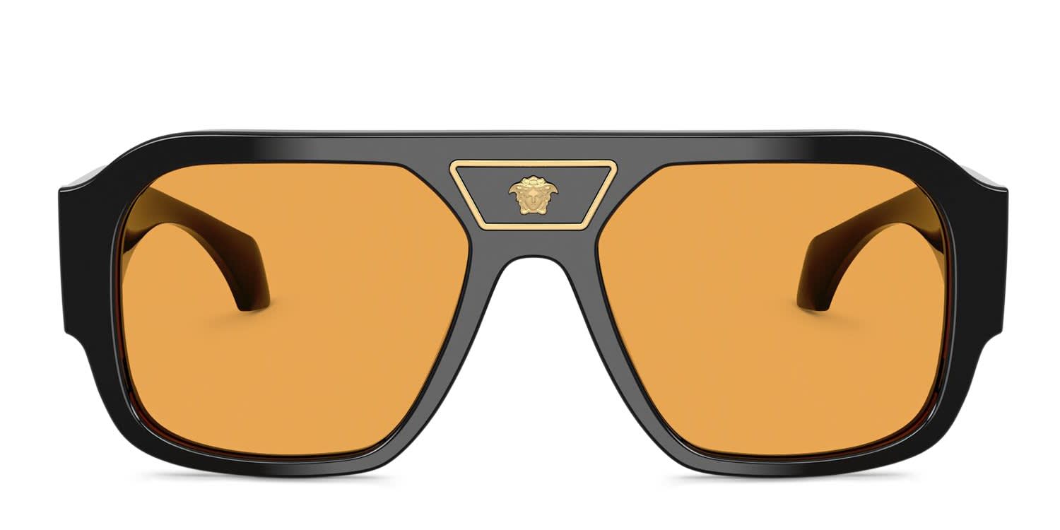 Versace VE4508U Black, Orange glasses - Black / Orange - Frontal View