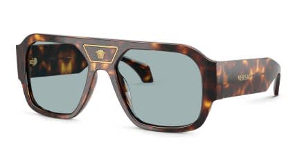Versace VE4508U Tortoise, Blue glasses - Tortoise / Blue - Angle View